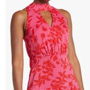 Sam Edelman Halter Neck Tiered Maxi Dress
 
RED/ PINK, Size 14